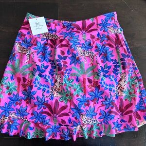 Printfresh x Lime Ricki Pink and Blue Leopard Skirt